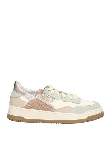 ANDÌA FORA Sneakers Ivory Leather, Textile fibres