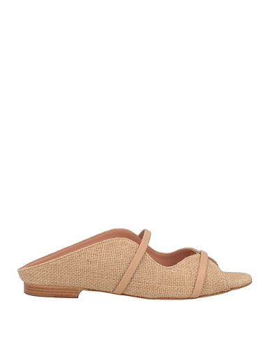 MALONE SOULIERS Sandals Camel Textile fibres, Leather