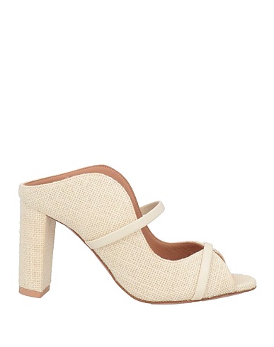 MALONE SOULIERS Sandals Cream Textile fibres, Leather
