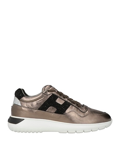 HOGAN Sneakers JUNIOR Military green Leather, Textile fibres