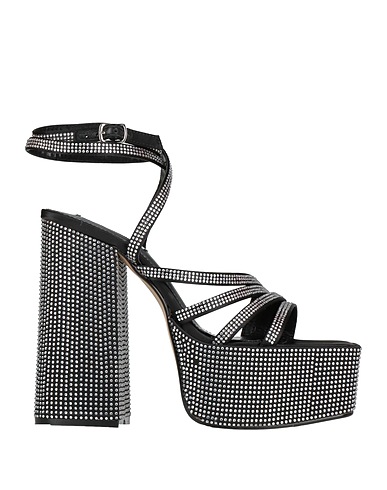 STEVE MADDEN Sandals Black Textile fibres