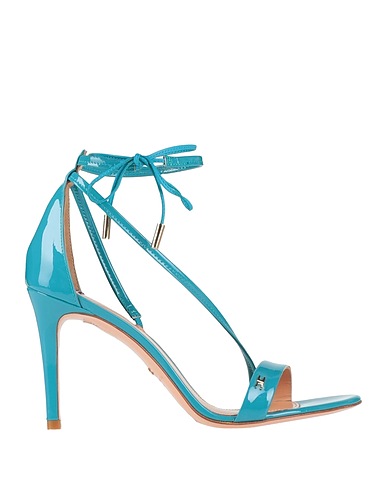 ELISABETTA FRANCHI Sandals Turquoise Leather