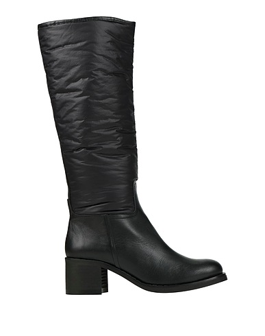 MARIAN Boots Black Leather, Textile fibres