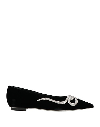 RENE' CAOVILLA Ballet flats Black Textile fibres