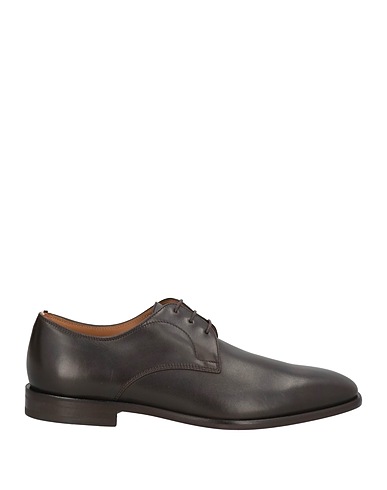 BOSS Laced shoes Dark brown Leather