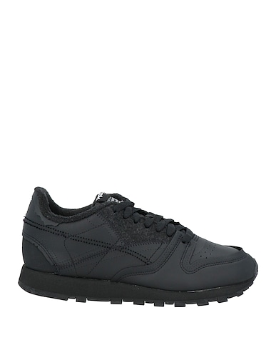 MAISON MARGIELA x REEBOK Sneakers Black Leather, Textile fibres