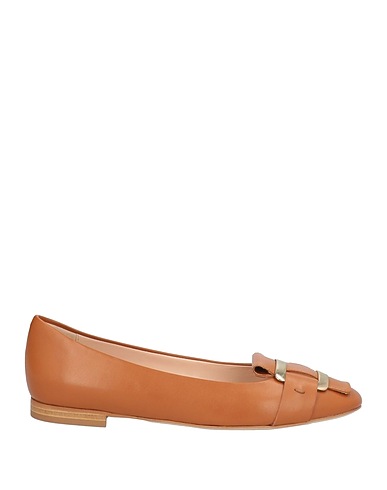 TESTONI Ballet flats Camel Calfskin