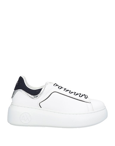 ARMANI EXCHANGE Sneakers White Cow leather, Polyamide, Elastane