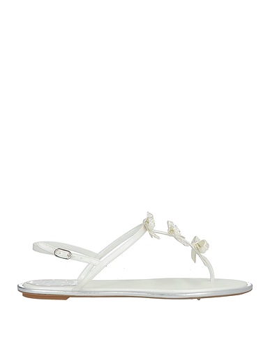 RENE' CAOVILLA Flip flops White Lambskin