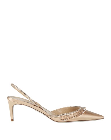 RENE' CAOVILLA Pump Beige Textile fibers