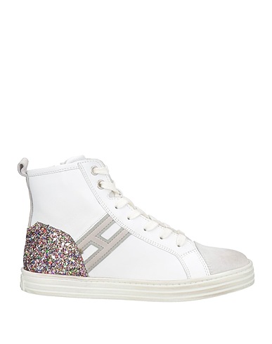 HOGAN Sneakers JUNIOR White Leather, Textile fibres