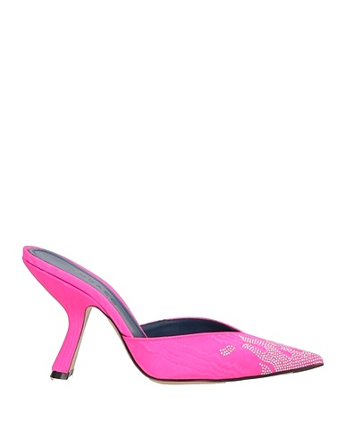 IINDACO Mules and clogs Fuchsia Textile fibres