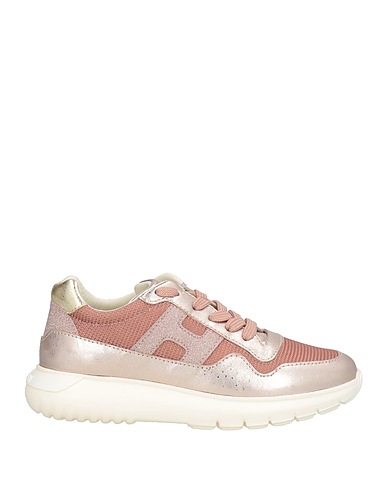 HOGAN Sneakers JUNIOR Light brown Leather, Textile fibres