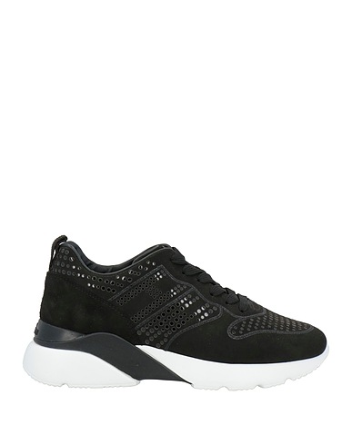HOGAN Sneakers Black Leather, Textile fibres