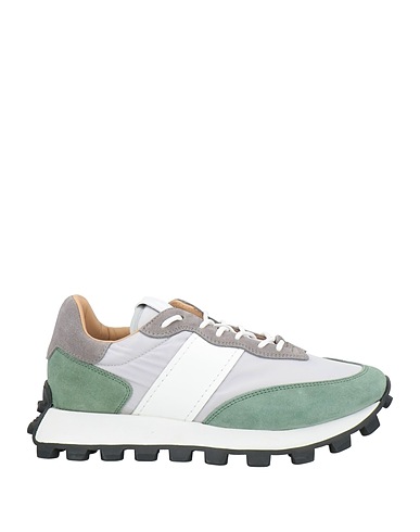 TOD'S Sneakers Light grey Leather, Textile fibers