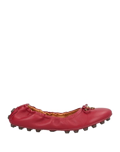 TOD'S Балетки Бордовый Кожа