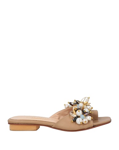 ELINA LINARDAKI Flip flops Taupe Leather