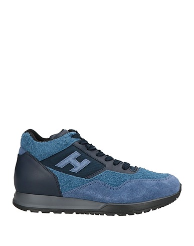 HOGAN Sneakers Pastel blue Leather, Textile fibers