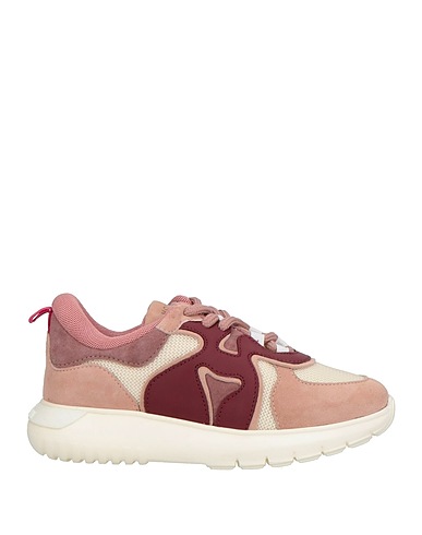 HOGAN Sneakers JUNIOR Antique rose Leather, Textile fibers
