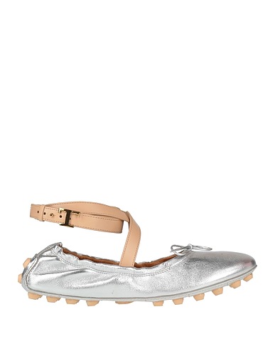 TOD'S Ballet flats LIMITED EDITION  Silver Leather