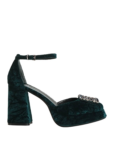 ROBERTO FESTA Décolleté Verde scuro Fibre tessili