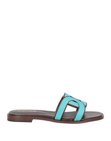 TOD'S Πέδιλο Τυρκουάζ Δέρμα