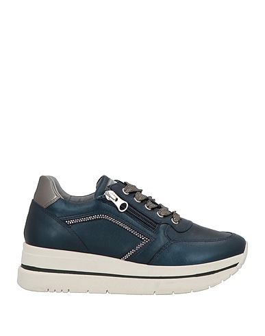 NERO GIARDINI Sneakers Navy blue Leather