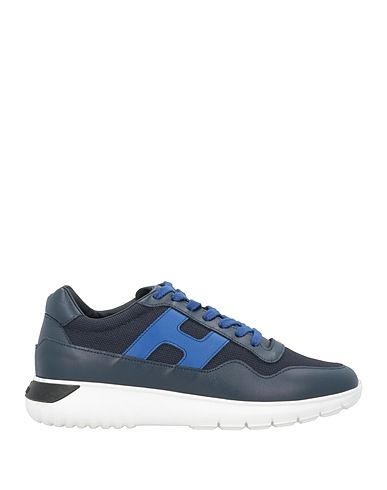 HOGAN Sneakers JUNIOR Blu notte Pelle, Fibre tessili