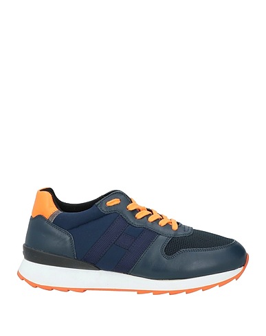 HOGAN Sneakers JUNIOR Navy blue 90% Polyester, 10% Calfskin