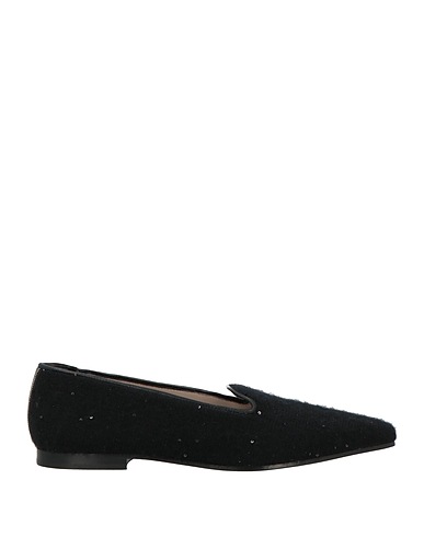 FABIANA FILIPPI Loafers Black 48% Virgin Wool, 20% Silk, 17% Cashmere, 11% Alpaca wool, 4% Polyester