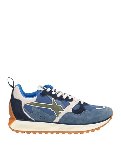 W6YZ Sneakers Taubenblau Leder, Gewebefasern
