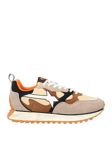 W6YZ Sneakers Beige Leder, Gewebefasern