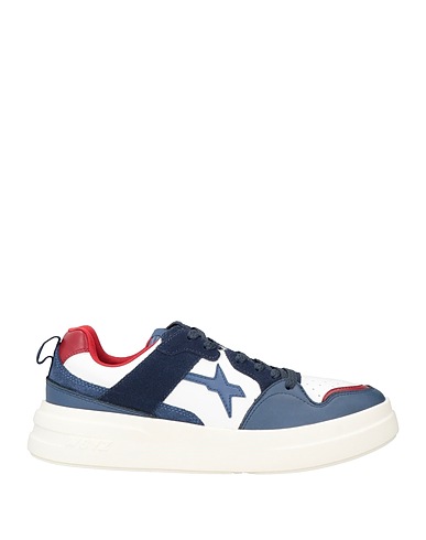 W6YZ Sneakers Blue Calfskin, Textile fibres