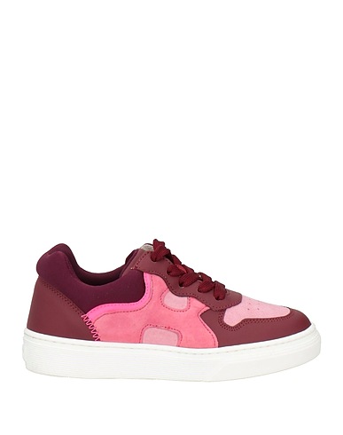 HOGAN Sneakers JUNIOR Μπορντό Δέρμα, Ίνες υφασμάτων