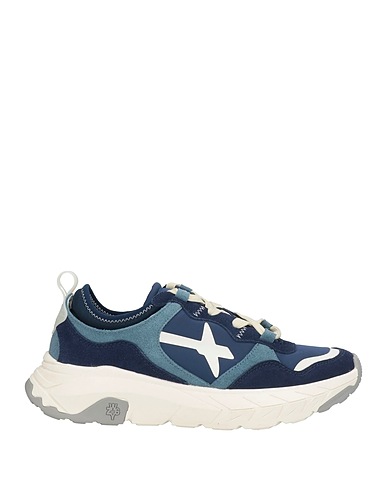 W6YZ Sneakers Blu navy Pelle, Fibre tessili