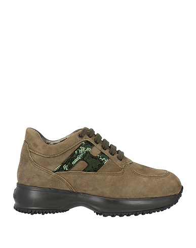 HOGAN Sneakers INTERACTIVE JUNIOR Khaki Leather