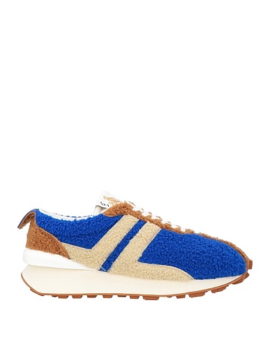 LANVIN Sneakers Blue Textile fibres, Leather