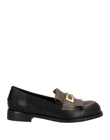 LUCIANO BARACHINI Loafers Black Leather
