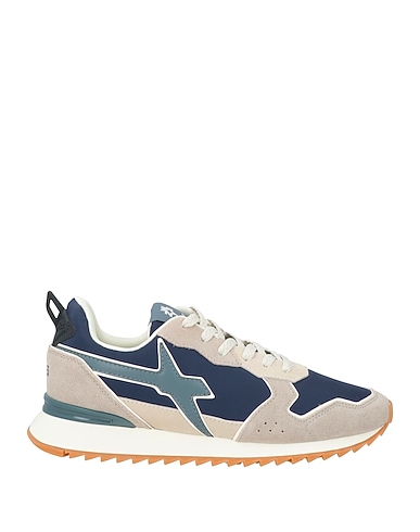 W6YZ Sneakers Light grey Leather, Textile fibers