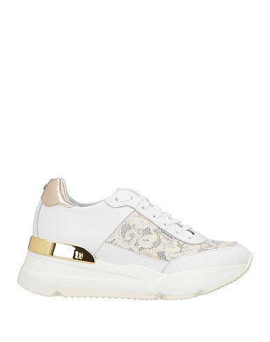 RUCOLINE Sneakers White Leather, Textile fibers