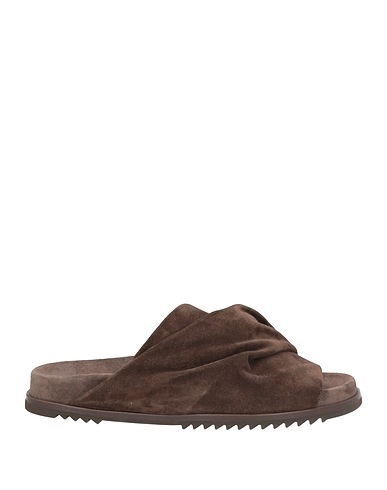 RICK OWENS Sandals Dark brown Leather