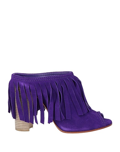 CASADEI Sandals Purple Leather