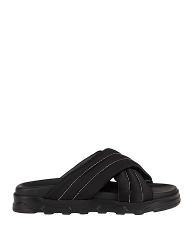 FABIANA FILIPPI Sandals Black Textile fibers