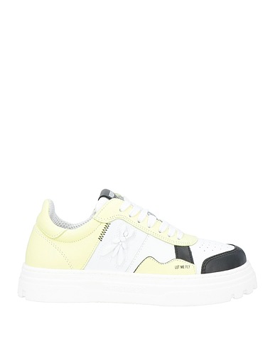 PATRIZIA PEPE Sneakers White Leather, Textile fibres