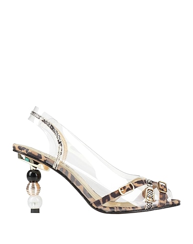 AZURÉE CANNES Sandals Sand Plastic, Leather