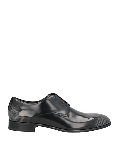 BOSS HUGO BOSS Laced shoes Black Leather