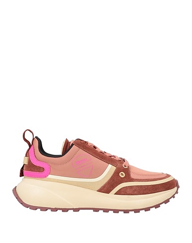 BLAUER. Sneakers Antique rose Leather, Textile fibres