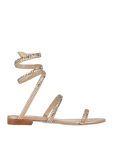 RENE' CAOVILLA Sandals Sand Textile fibres