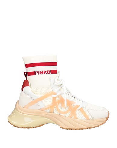 PINKO Sneakers Cream Textile fibres, Leather