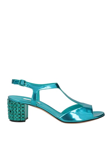 CASADEI Sandals Turquoise Leather